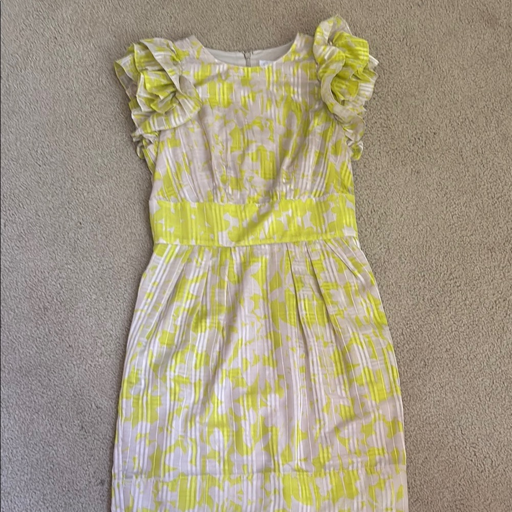 Yellow and White Jessica Simpson Dress
